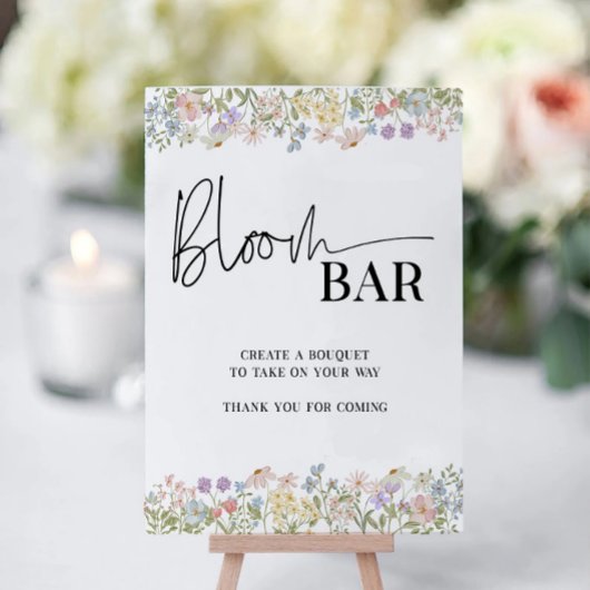 Bloom Bar Sign for Wedding and Events 台座サイン