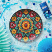 💀🎉Bloom Before Doom Día de los Muertos ペーパープレート (パーティー)