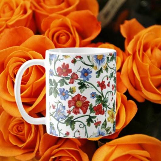 Bloom Boldly – Floral Inspirational Mug コーヒーマグカップ