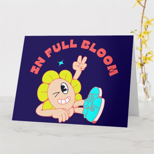 Bloom & Bounce カード (黄色い花)