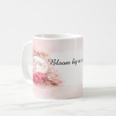 Bloom by Moonlight Pink Floral Moon Coffee Mug コーヒーマグカップ (正面左)