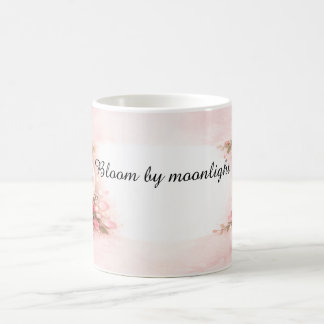 Bloom by Moonlight Pink Floral Moon Coffee Mug コーヒーマグカップ
