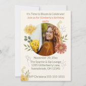 Bloom & Celebrate Floral Birthday Party Invitation 招待状 (正面)