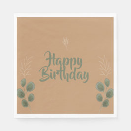 Bloom & Celebrate Floral Happy Birthday スタンダードランチョンナプキン