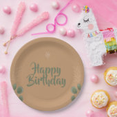 Bloom & Celebrate Floral Happy Birthday ペーパープレート (パーティー)
