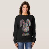 Bloom Different Floral Geometric Bunny Sweatshirt スウェットシャツ (正面フル)