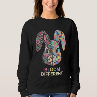 Bloom Different Floral Geometric Bunny Sweatshirt スウェットシャツ
