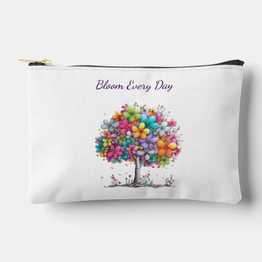 Bloom Every Day Floral Tree  アクセサリーポーチ (正面)