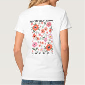 Bloom Female Empowerment Quote Tシャツ (裏面)