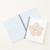 Bloom Floral Design – Beige and Orange Flower  ノートブック (内部)