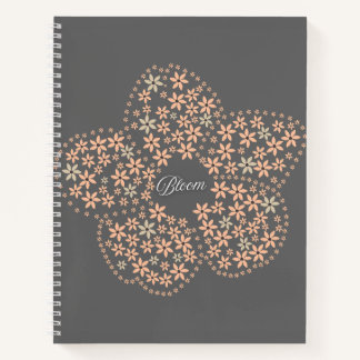 Bloom Floral Design – Dark Elegant Design ノートブック