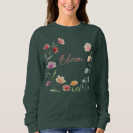 Bloom Floral Soft Pastel Botanical Design スウェットシャツ