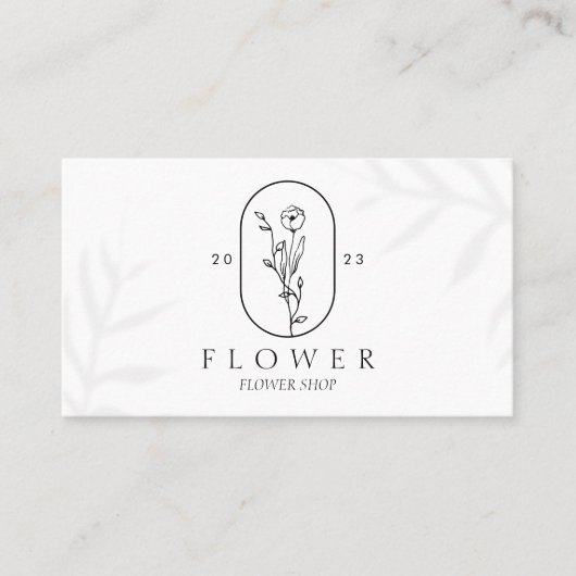 Bloom & Flourish: ファインアートのフラワーデザイン 名刺 (正面)