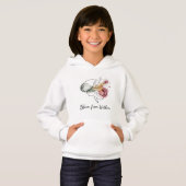 Bloom From Within – Kids Cozy Hoodie | Cute Floral (正面フル)
