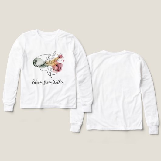 Bloom From Within – Kids Polo Shirt | Cute Floral  (デザイン 正面＆背面)