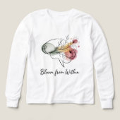 Bloom From Within – Kids Polo Shirt | Cute Floral  (デザイン正面)