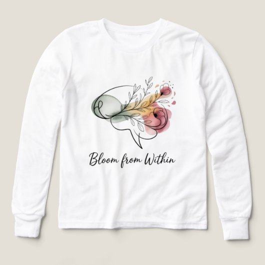 Bloom From Within – Kids Polo Shirt | Cute Floral  (デザイン正面)