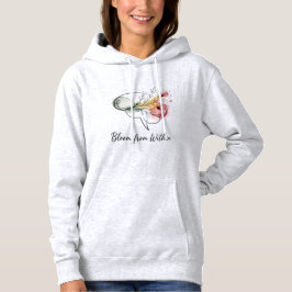 Bloom From Within – Women’s Aesthetic Hoodie  パーカ