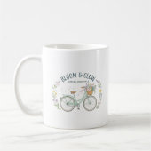 Bloom & Glow ビンテージ フラワー 自転車 春 アート コーヒーマグカップ (左)