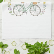 Bloom & Glow Vintage Floral Bicycle Spring Kitchen