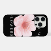 Bloom & Grow ピンクダリア フラワーミニマリスト iPhone iPhoneケース (裏面横)