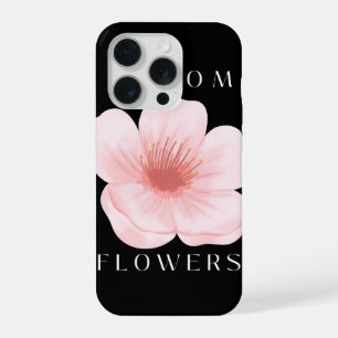 Bloom & Grow ピンクダリア フラワーミニマリスト iPhone  15 Proケース