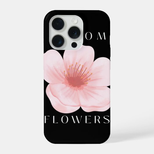Bloom & Grow ピンクダリア フラワーミニマリスト iPhone iPhoneケース (裏面)