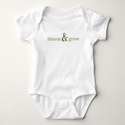 Bloom & Grow nature farmhouse baby outfit ベビーボディスーツ (正面)