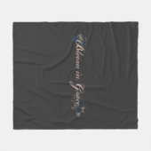 Bloom in Grace フリースブランケット (正面(横))