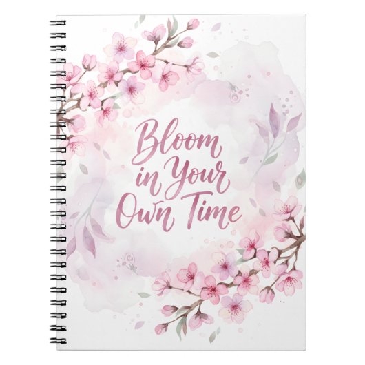  Bloom in Your Own Time Spiral Photo Notebook ノートブック (正面)