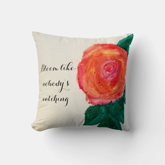 Bloom Like Nobody’s Watching クッション (正面)