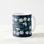 "Bloom Like Wildflowers" Elegant Floral Pattern コーヒーマグカップ (正面右)