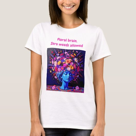 "Bloom of Eternity" – A Colourful Surreal Portrait Tシャツ (正面)