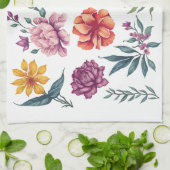 Bloom Pop – Colorful Floral キッチンタオル (折り畳み)