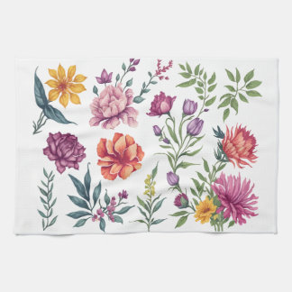 Bloom Pop – Colorful Floral キッチンタオル