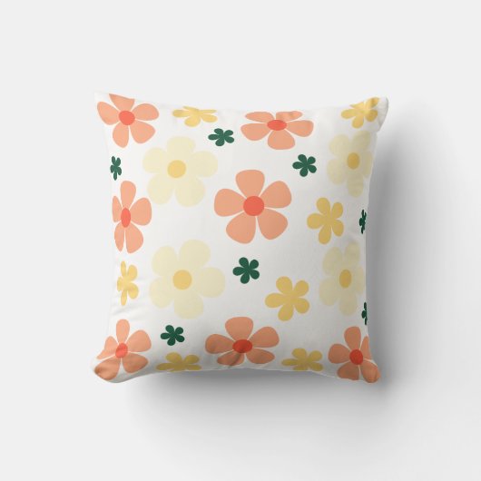Bloom Pop Fiesta Throw Pillow クッション (正面)