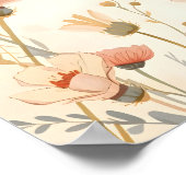 Bloom Quietly Inspirational Quote Typography ポスター (角)