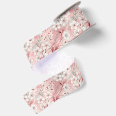 Bloom Sakura Pink Burgundy サテンリボン (裏面)