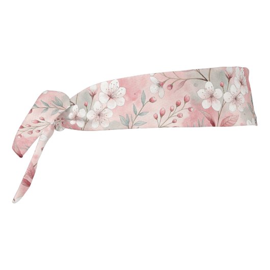 Bloom Sakura Pink Burgundy タイヘッドバンド (回転270)