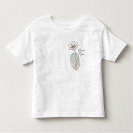 Bloom Slow Minimalist Floral Art トドラーTシャツ