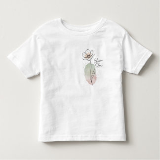Bloom Slow Minimalist Floral Art トドラーTシャツ