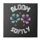 Bloom Softly スプリングフラワーデザイン パステルコテージコア タイル (正面)