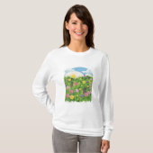 "Bloom & Sunshine – 春夏のフラワーデザインTシャツ Tシャツ (正面フル)