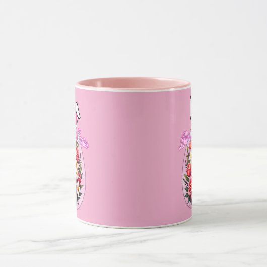 Bloom This Easter – Floral Easter Egg Art - caneca マグカップ (中央)