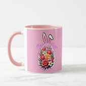 Bloom This Easter – Floral Easter Egg Art - caneca マグカップ (左)