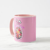Bloom This Easter – Floral Easter Egg Art - caneca マグカップ (正面左)