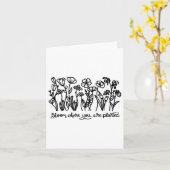 Bloom Where You Are Planted, Botanical, Insrationa カード (黄色い花)