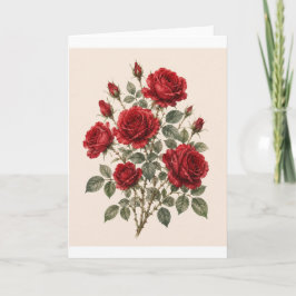 Bloom Where You Are Planted | Vintage Rose Botanic カード
