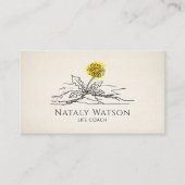 Bloom Where You Are Watercolor Flower Life Coach 名刺 (正面)