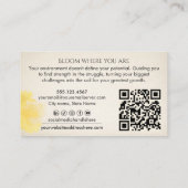 Bloom Where You Are Watercolor Flower Life Coach 名刺 (裏面)